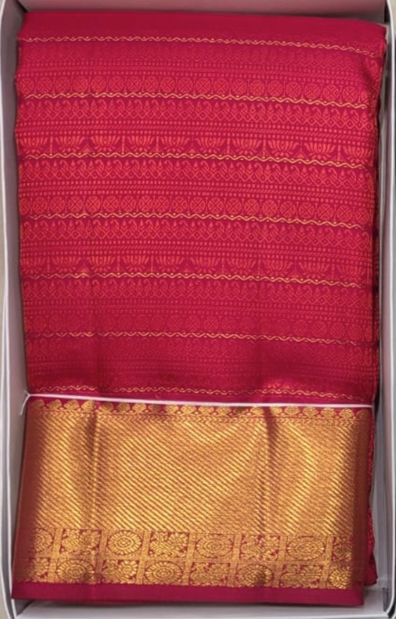 Mysore Silk Saree – Gold Zari Border